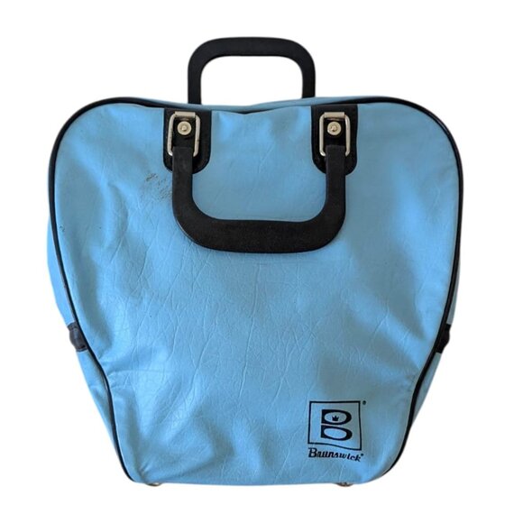 🎳 Vintage Blue Brunswick Bowling Ball Bag 🎳
